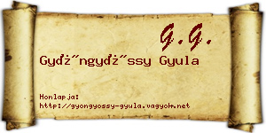 Gyöngyössy Gyula névjegykártya