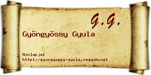 Gyöngyössy Gyula névjegykártya