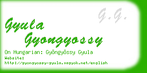 gyula gyongyossy business card